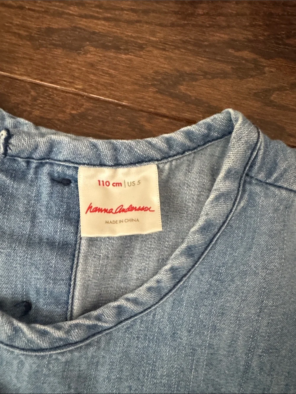 Hanna Andersson Light Blue Tiered Denim Dress
